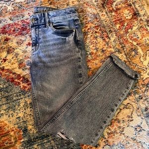 WHBM Distressed Girlfriend jeans